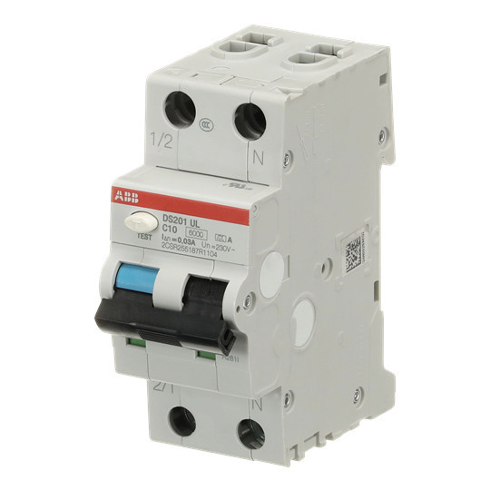 ABB DS201A-C10/0,03UL FI/LS UL/CSA Zulassung 6kA, 1P+N, Typ A, C 10, 30mA