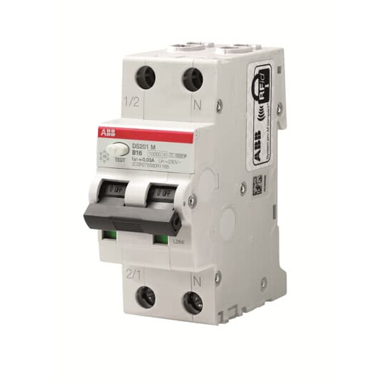 ABB DS201MF-B16/0,03 FI/LS-Schalter 10kA, 1P+N, Typ F, B 16, 30mA