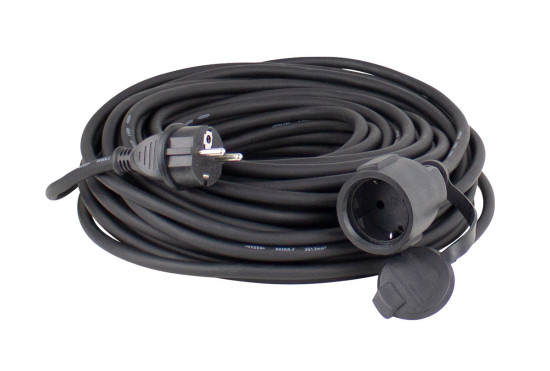 as-Schwabe 60310 leichte Verlängerungsleitung H05RR-F 3G1,5 10m schwarz