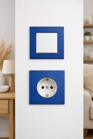 SOIXX Aufsteckrahmen für Steckdosen Schneider Electric Asfora Blau Modernes Design ohne Demontage