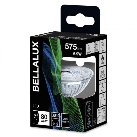 BELLALUX GU10 LED Spot 6.9W 36° neutralweiss wie 80W by Osram 4058075303201