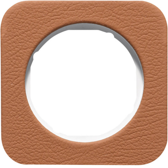 Berker 10112369 Rahmen 1fach R.1 Leder braun/polarweiß glänzend