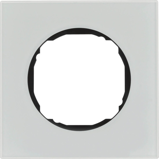 Berker 10112609 Rahmen 1fach. flach. R.8. Glas polarweiß