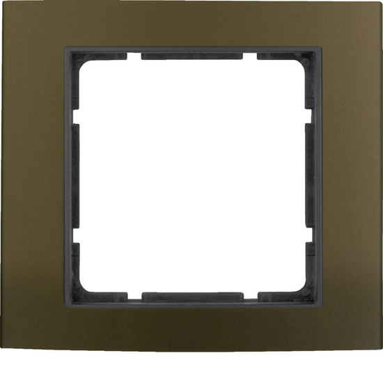 Berker 10113001 Rahmen 1fach B.3 Alu. braun/anthrazit