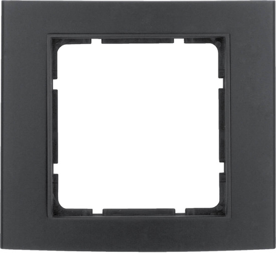 Berker 10113005 Rahmen 1fach B.3 Alu. schwarz/anthrazit
