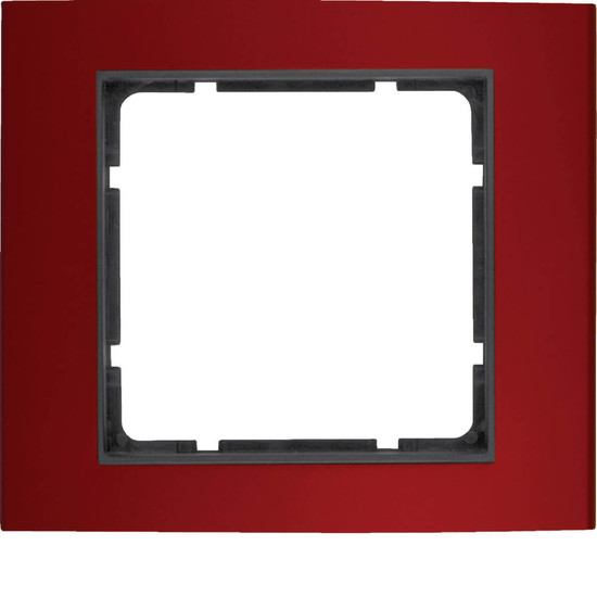 Berker 10113012 Rahmen 1fach B.3 Alu. rot/anthrazit
