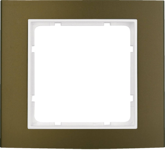 Berker 10113021 Rahmen 1fach B.3 Alu. braun/polarweiß