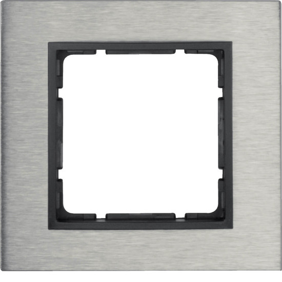 Berker 10113606 Rahmen 1fach B.7 Edelstahl/anthrazit