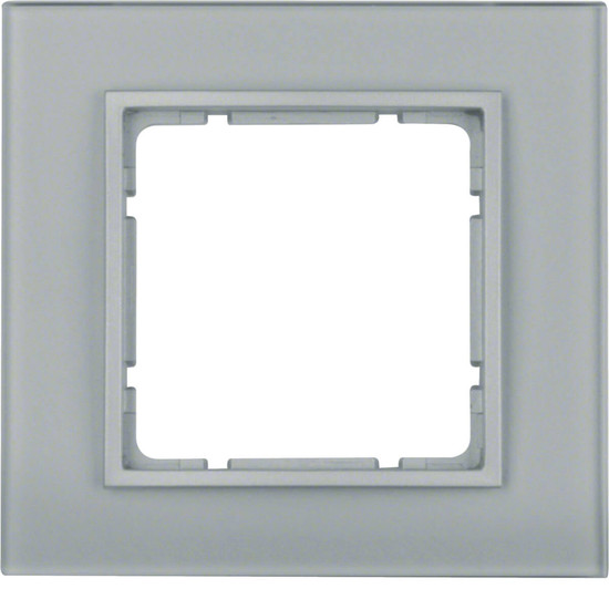 Berker 10116414 Glasrahmen 1fach. B.7. Glas alu/alu matt. lackiert