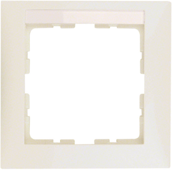 Berker 10118912 Rahmen mit Beschriftungsfeld 1fach S.1 weiß. glänzend