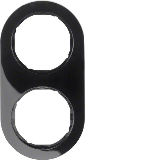 Berker 10122045 Rahmen 2fach Serie R.Classic schwarz. glänzend