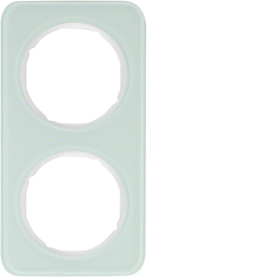 Berker 10122109 Rahmen 2fach R.1 Glas. polarweiß