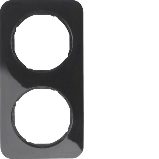 Berker 10122145 Rahmen 2fach R.1 schwarz. glänzend