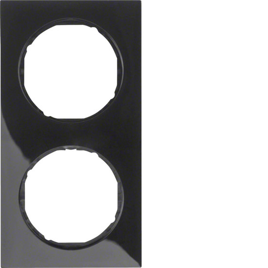 Berker 10122245 Rahmen 2fach R.3 schwarz. glänzend