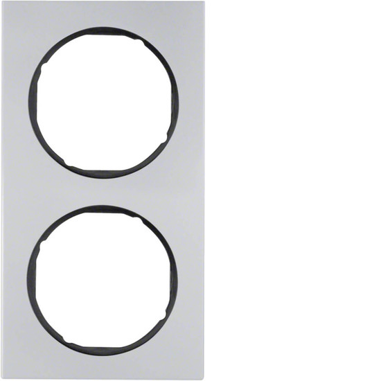 Berker 10122284 Rahmen 2fach R.3 Alu/schwarz