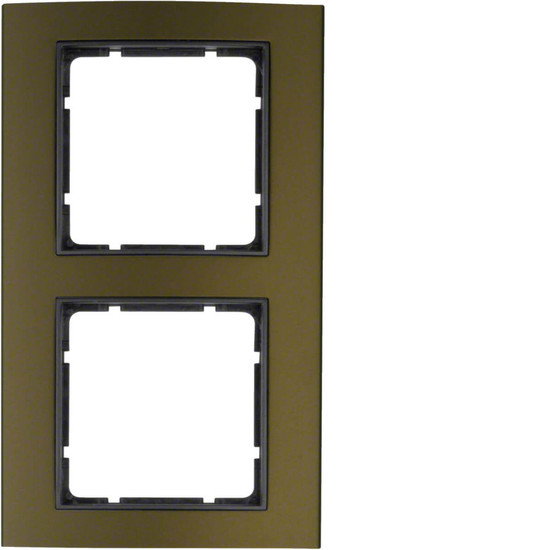 Berker 10123001 Rahmen 2fach B.3 Alu. braun/anthrazit