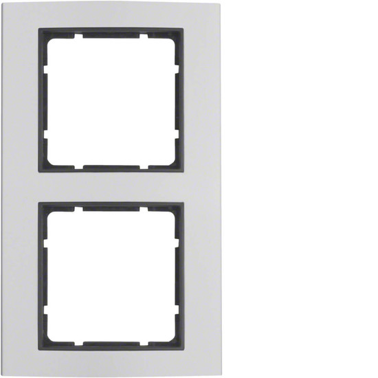 Berker 10123004 Rahmen 2fach. B.3. Alu/anthrazit matt. Aluminium eloxiert