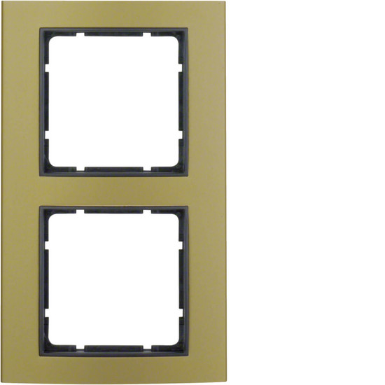 Berker 10123016 Rahmen 2fach B.3 Alu. gold/anthrazit