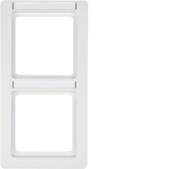 Berker 10126019 Rahmen 2fach mit Beschriftungsfeld Q.1 polarweiß. samt