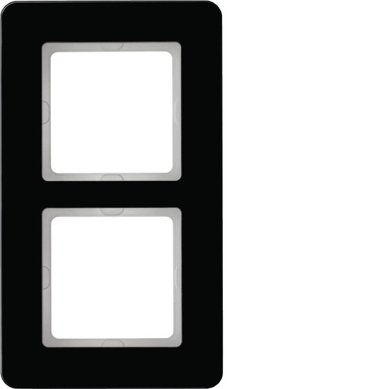 Berker 10126076 Rahmen 2fach. Q.7. Glas schwarz