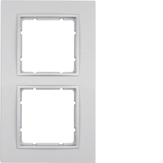 Berker 10126424 Rahmen 2fach B.7 alu. matt