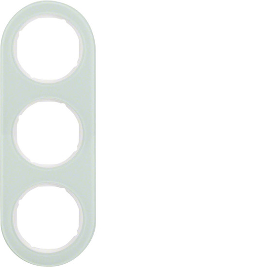 Berker 10132009 Rahmen 3fach Serie R.Classic Glas. polarweiß