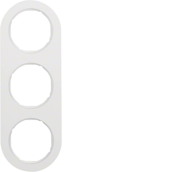 Berker 10132089 Rahmen 3fach Serie R.Classic polarweiß. glänzend