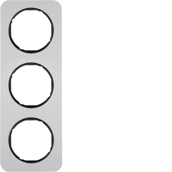 Berker 10132184 Rahmen 3fach R.1 Alu/schwarz
