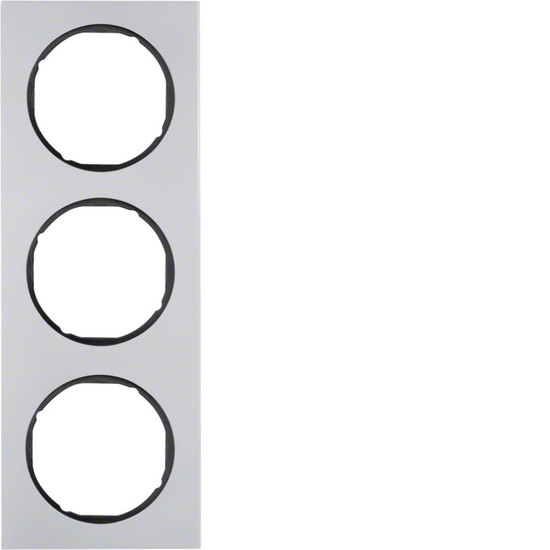 Berker 10132284 Rahmen 3fach R.3 Alu/schwarz