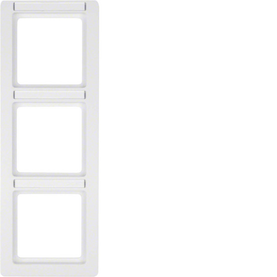 Berker 10136019 Rahmen 3fach mit Beschriftungsfeld Q.1 polarweiß. samt