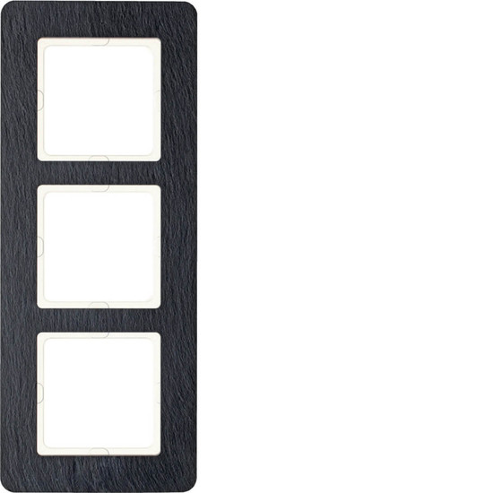 Berker 10136030 Rahmen 3fach. Q.7. anthrazit. Schiefer natur