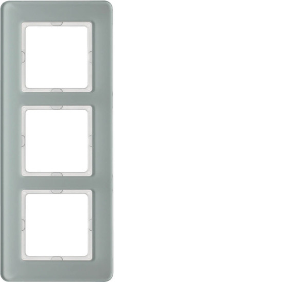 Berker 10136079 Rahmen 3fach. Q.7. Glas polarweiß