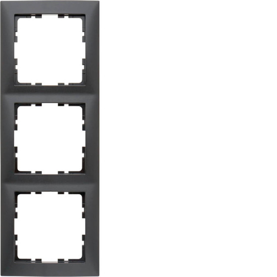 Berker 10139949 Rahmen 3fach S.1 anthrazit. matt