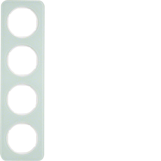 Berker 10142109 Rahmen 4fach R.1 Glas. polarweiß