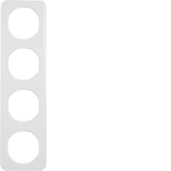 Berker 10142189 Rahmen 4fach R.1 polarweiß. glänzend