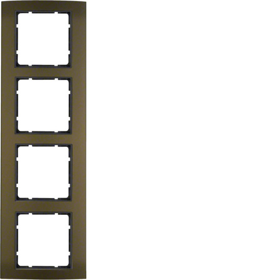 Berker 10143001 Rahmen 4fach B.3 Alu. braun/anthrazit
