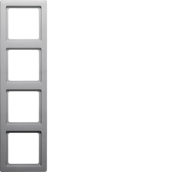 Berker 10146084 Rahmen 4fach Q.1 alu samt. lackiert