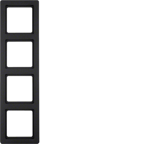 Berker 10146086 Rahmen 4fach Q.1 anthrazit. samt