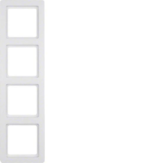 Berker 10146089 Rahmen 4fach Q.1 polarweiß. samt