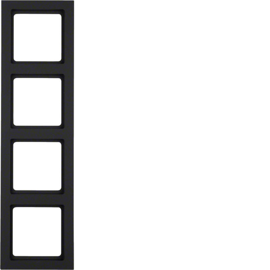 Berker 10146096 Rahmen 4fach Q.3 anthrazit. samt
