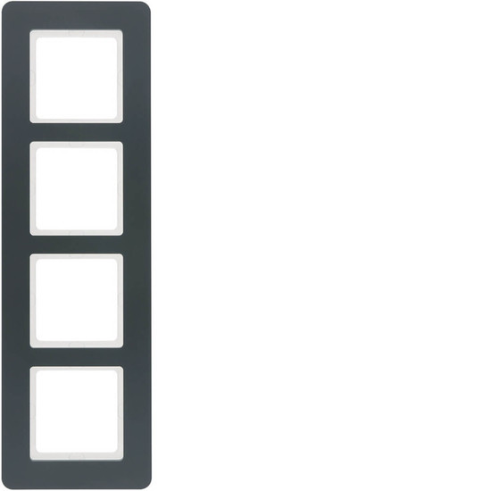 Berker 10146186 Rahmen 4fach. Q.7. anthrazit samt