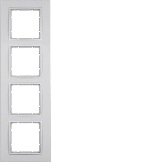 Berker 10146424 Rahmen 4fach B.7 alu. matt