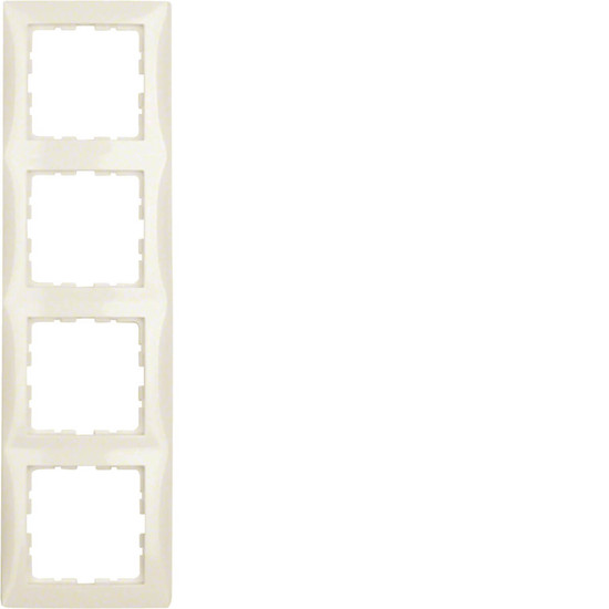 Berker 10148982 Rahmen 4fach S.1 weiß. glänzend