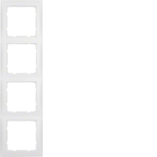 Berker 10149909 Rahmen 4fach S.1 polarweiß. matt