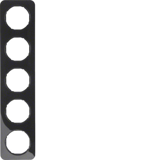 Berker 10152145 Rahmen 5fach R.1 schwarz. glänzend