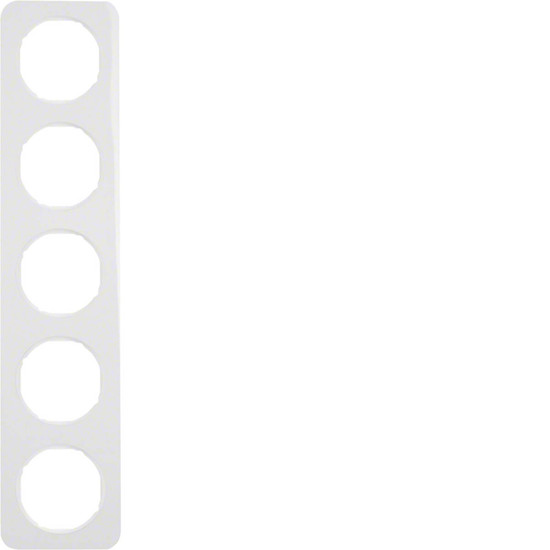 Berker 10152189 Rahmen 5fach R.1 polarweiß. glänzend