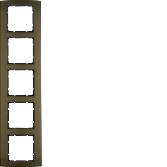 Berker 10153001 Rahmen 5fach B.3 Alu. braun/anthrazit