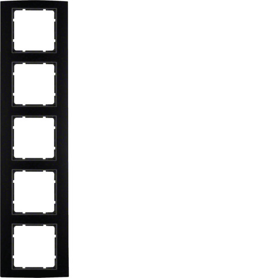 Berker 10153005 Rahmen 5fach B.3 Alu. schwarz/anthrazit