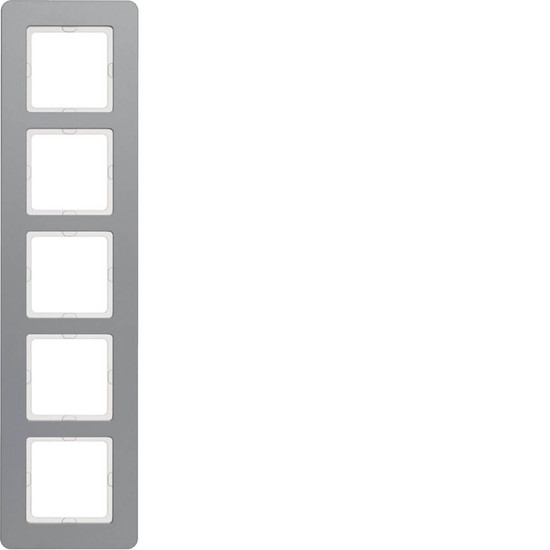 Berker 10156074 Rahmen 5fach. Q.7. Alu gestrahlt