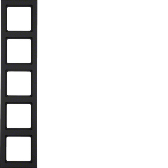Berker 10156096 Rahmen 5fach Q.3 anthrazit. samt